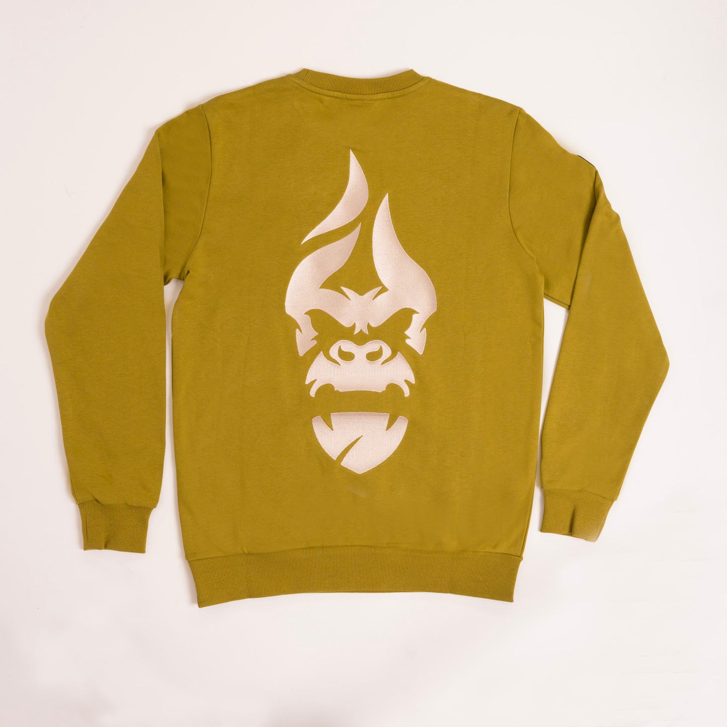 All Natural Ape The Don Crewneck Sweater Olive Green/ Nude
