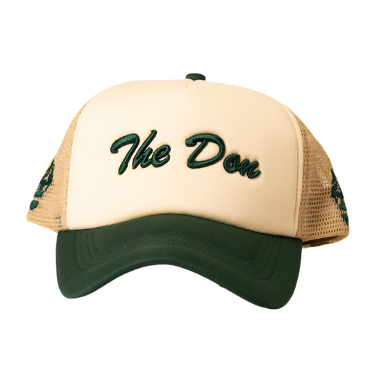 All Natural Ape The Don Trucker Hat Nude/Forrest Green