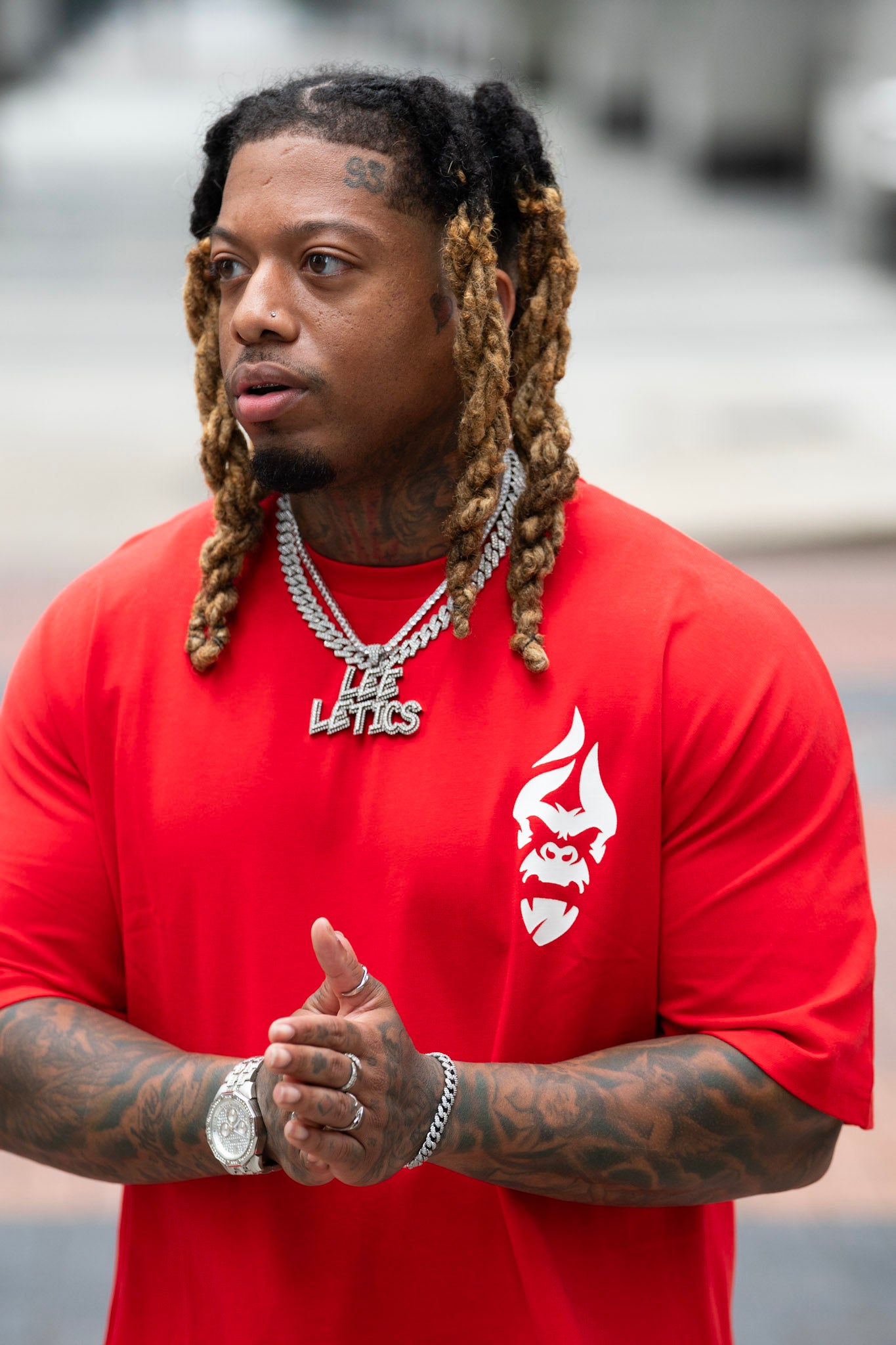 All Natural Ape The Don Oversized Tee Satin Red