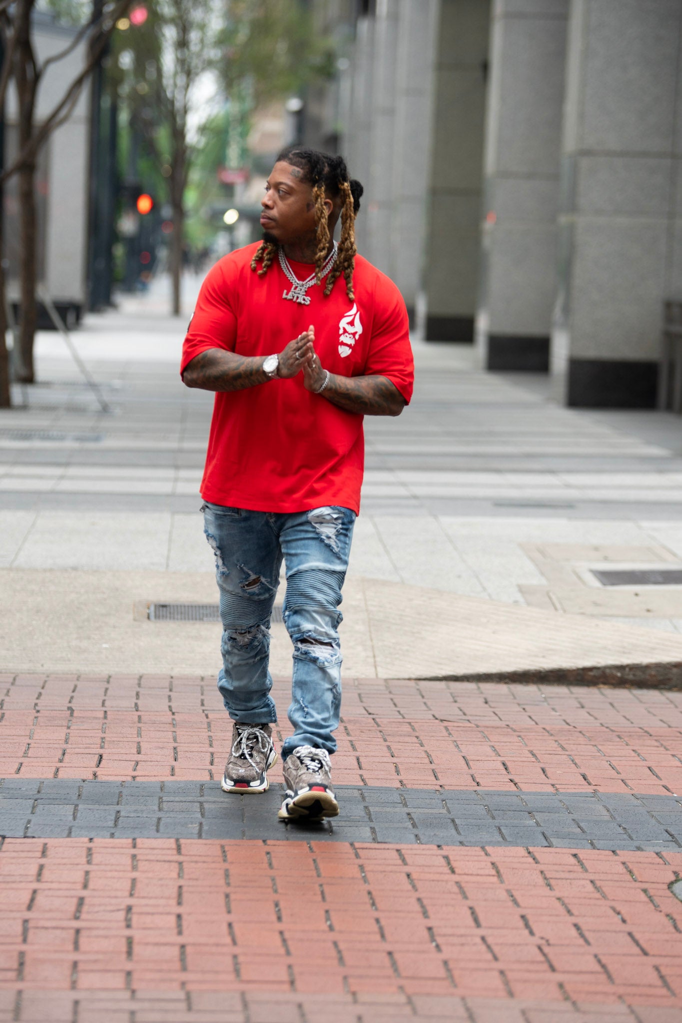 All Natural Ape The Don Oversized Tee Satin Red