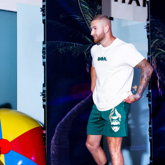 All Natural Ape The Don Sweat Shorts Forrest Green/ Nude