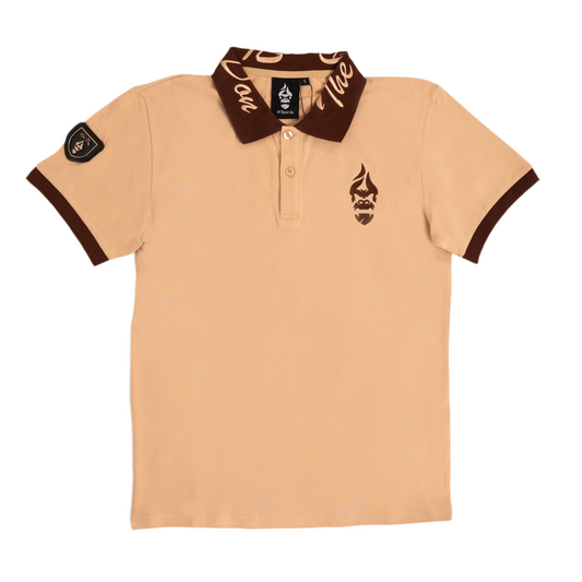 All Natural Ape The Don Polo Shirt Camel Brown/ Dark Brown