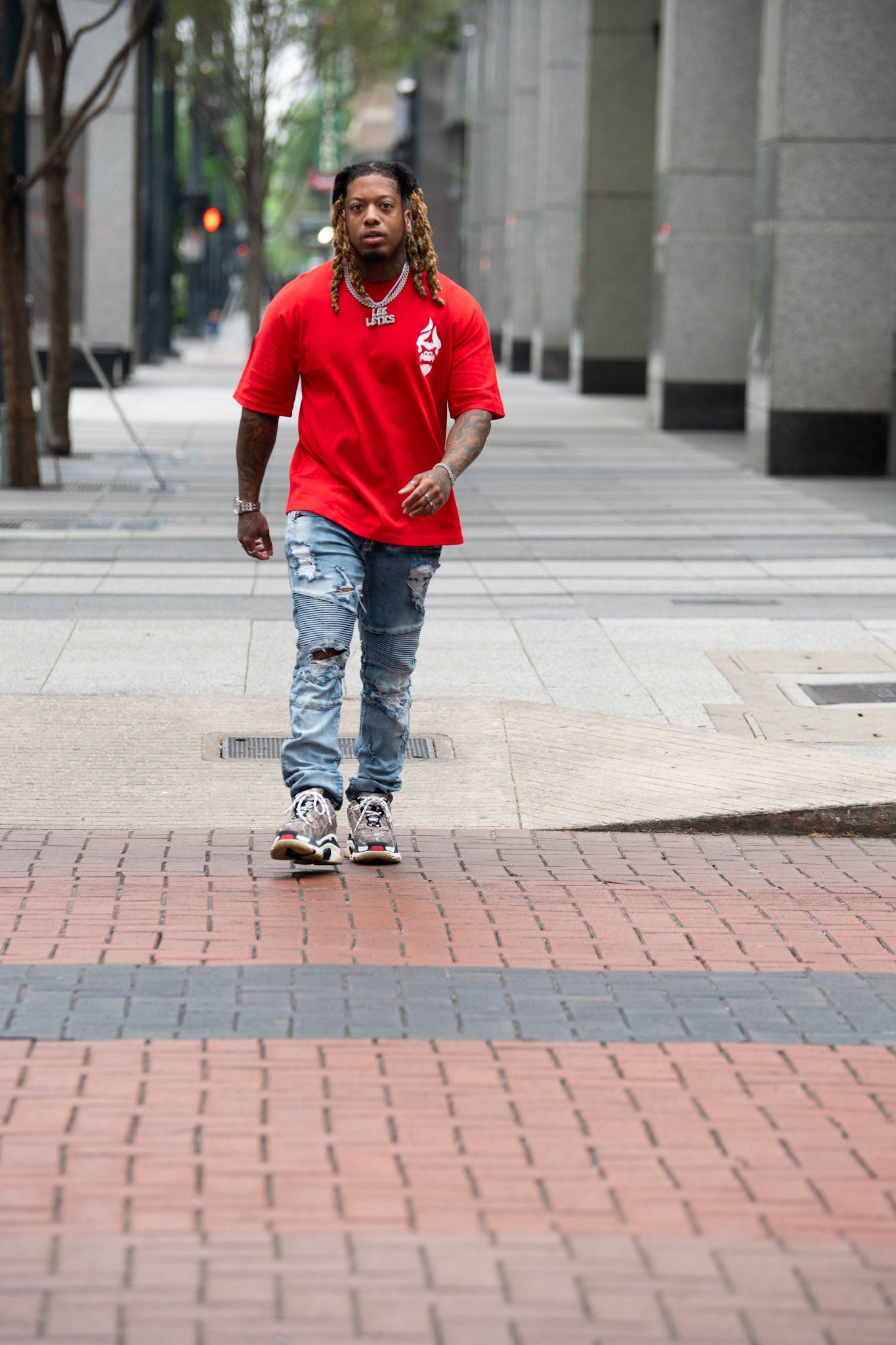 All Natural Ape The Don Oversized Tee Satin Red