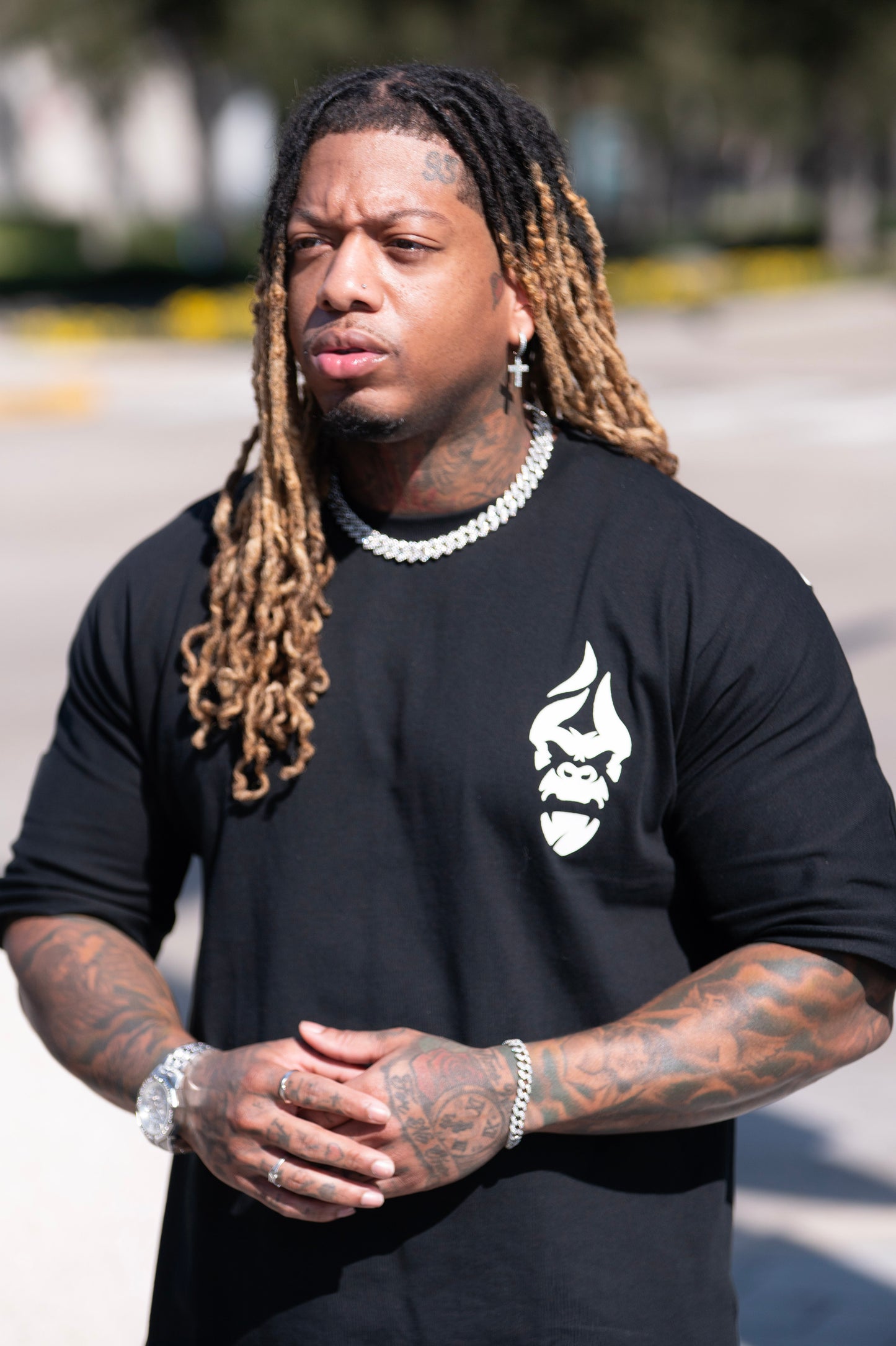 All Natural Ape The Don Oversized Tee- Black/ White