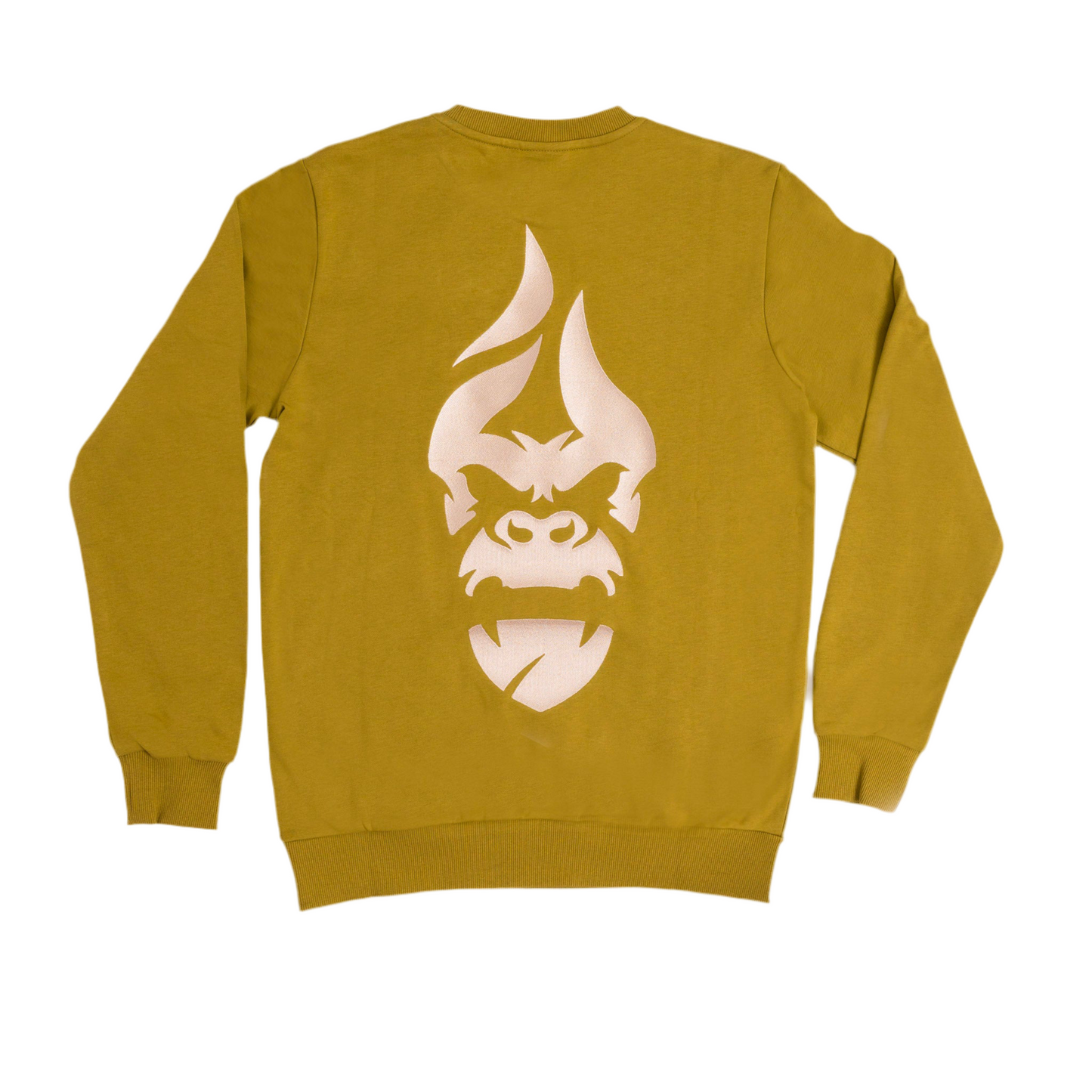 All Natural Ape The Don Crewneck Sweater Olive Green/ Nude