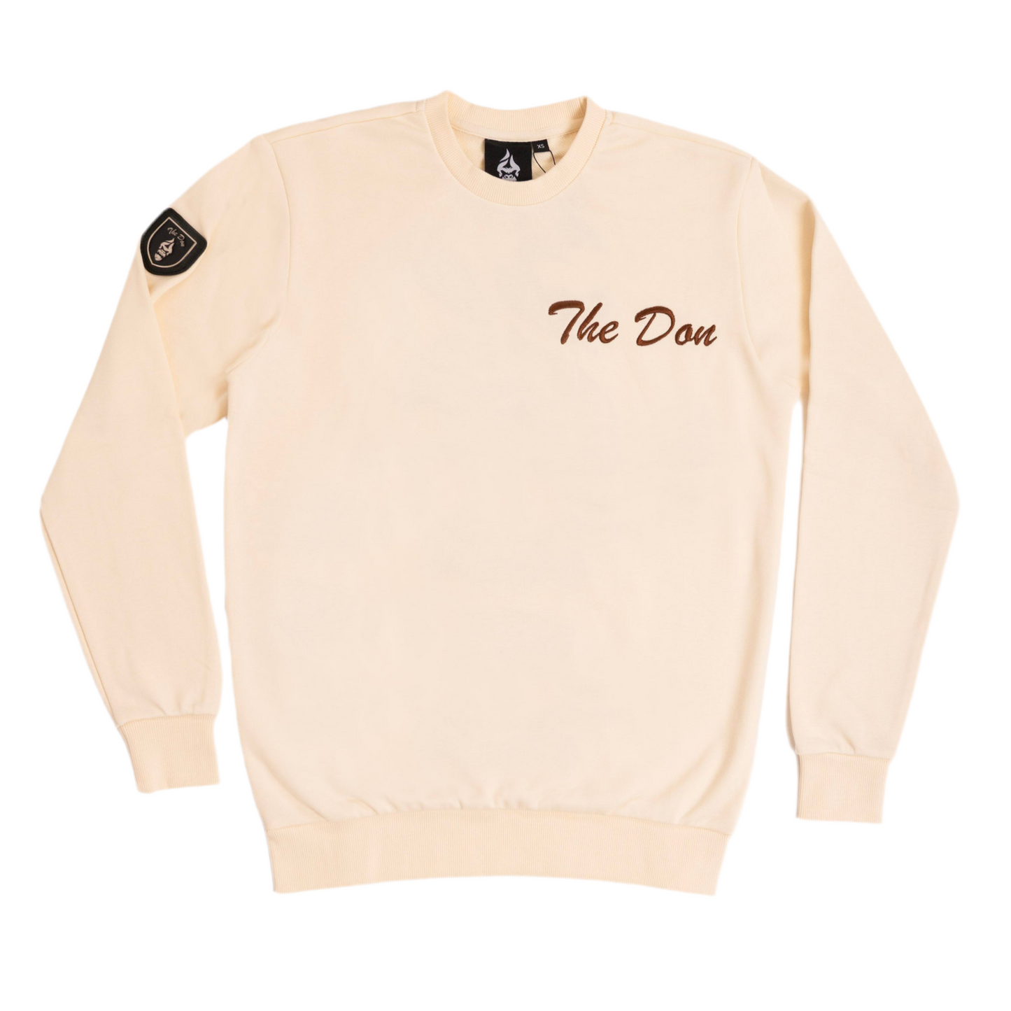All Natural Ape The Don Crewneck Sweater Cream / Brown