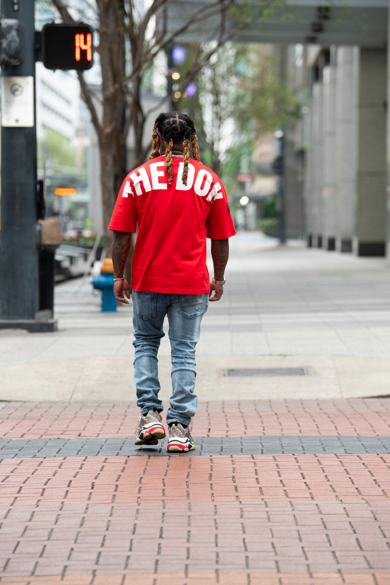 All Natural Ape The Don Oversized Tee Satin Red
