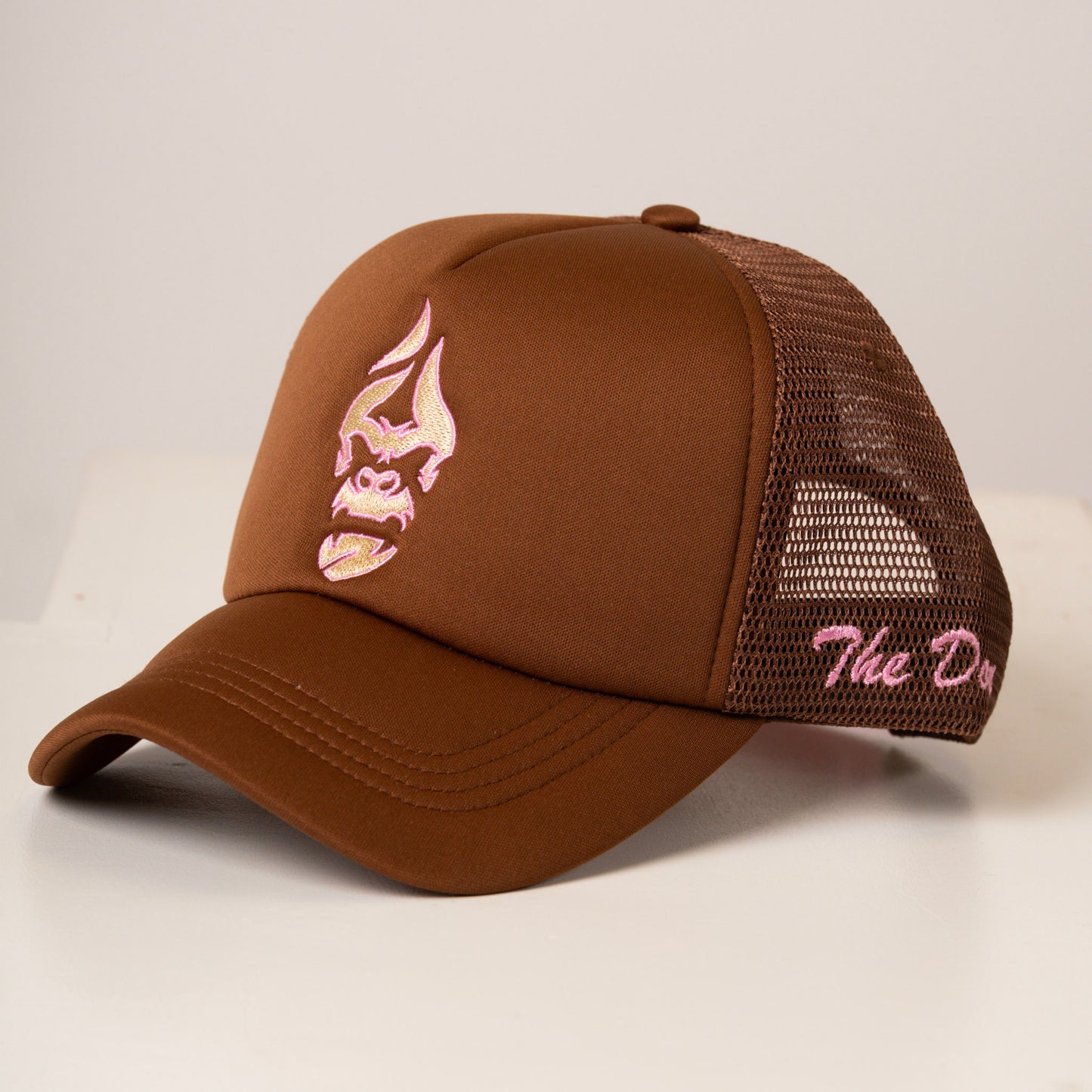 All Natural Ape The Don Trucker Hat Brown/ Hot Pink/ Nude