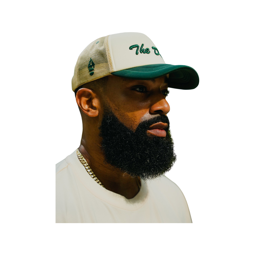 All Natural Ape The Don Trucker Hat Nude/Forrest Green
