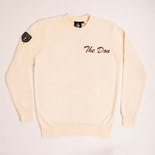 All Natural Ape The Don Crewneck Sweater Cream / Brown