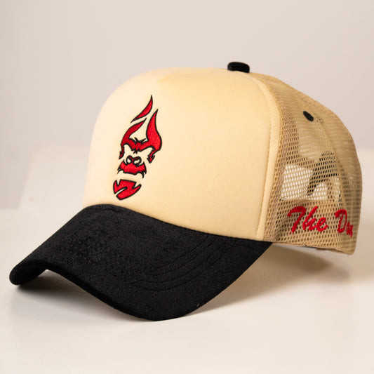All Natural Ape The Don Trucker Hat- Nude/Black/Red