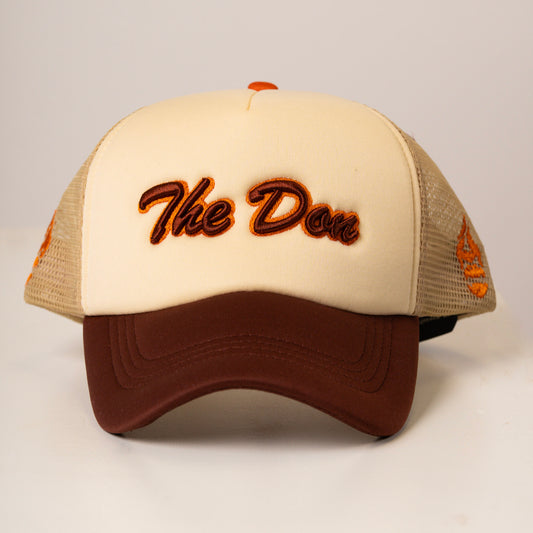 All Natural Ape The Don Trucker Hat Nude/ Brown/ Burnt Orange