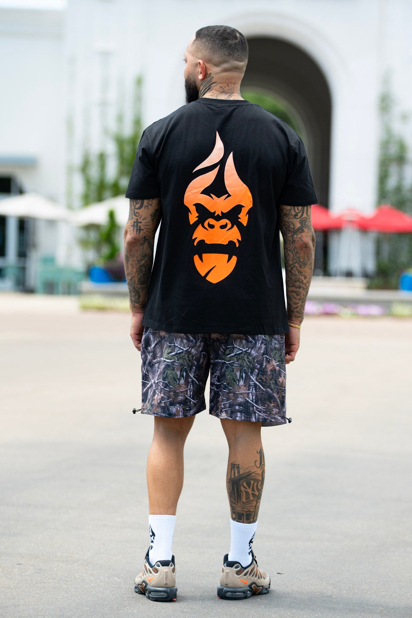 All Natural Ape The Don Tee Shirt  Black/Fluorescent Orange