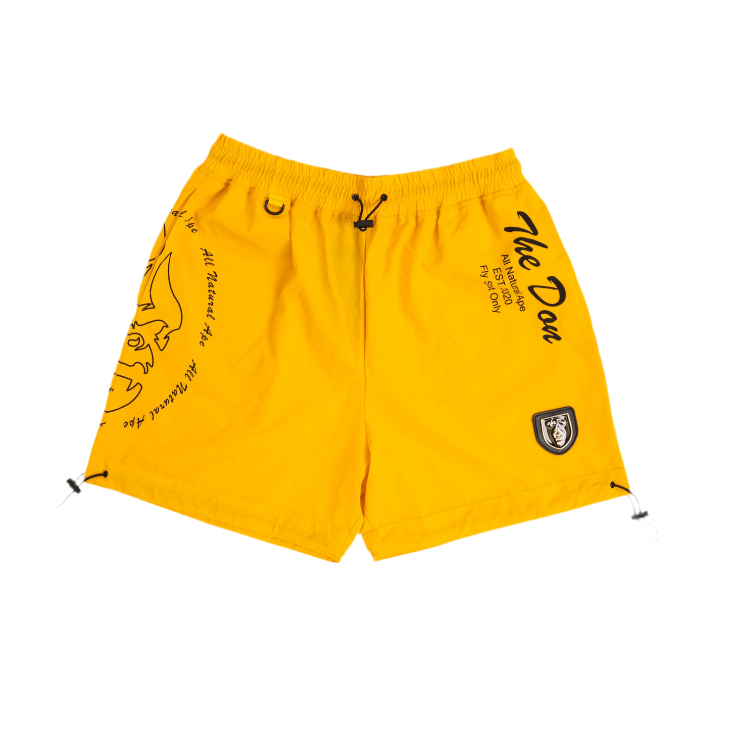 All Natural Ape The Don Sol Shorts Mustard Yellow