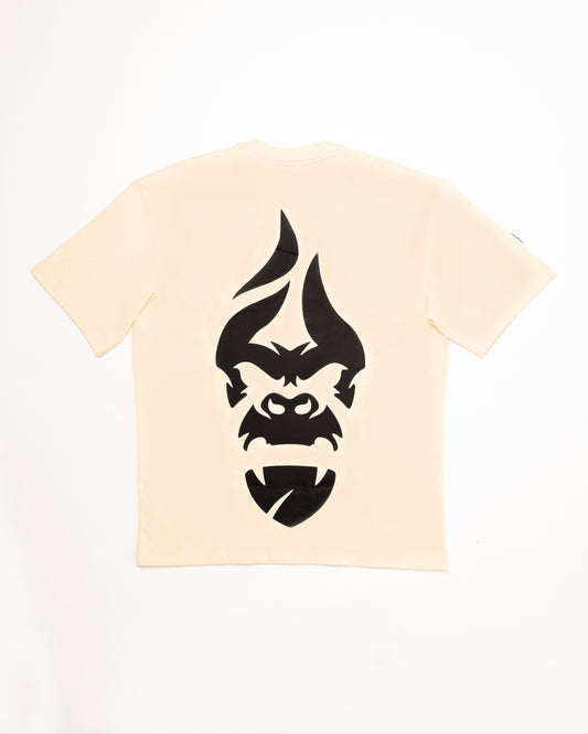 Oversized Don Tee- Nude/ Black