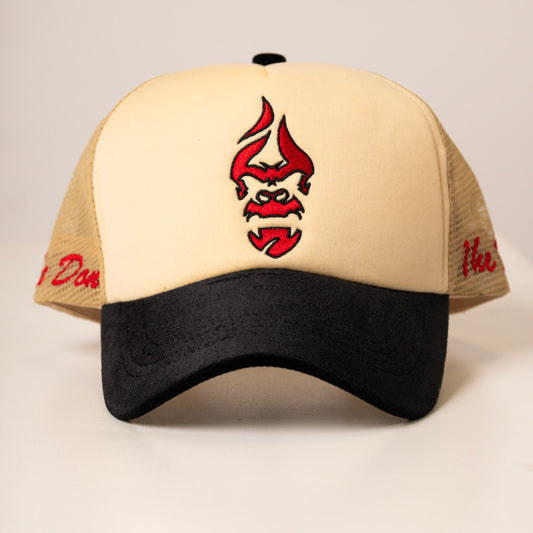 All Natural Ape The Don Trucker Hat- Nude/Black/Red