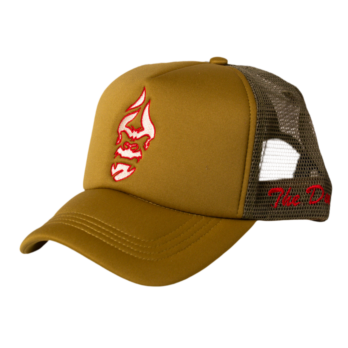 All Natural Ape The Don Trucker Hat Olive/Red/ Off White