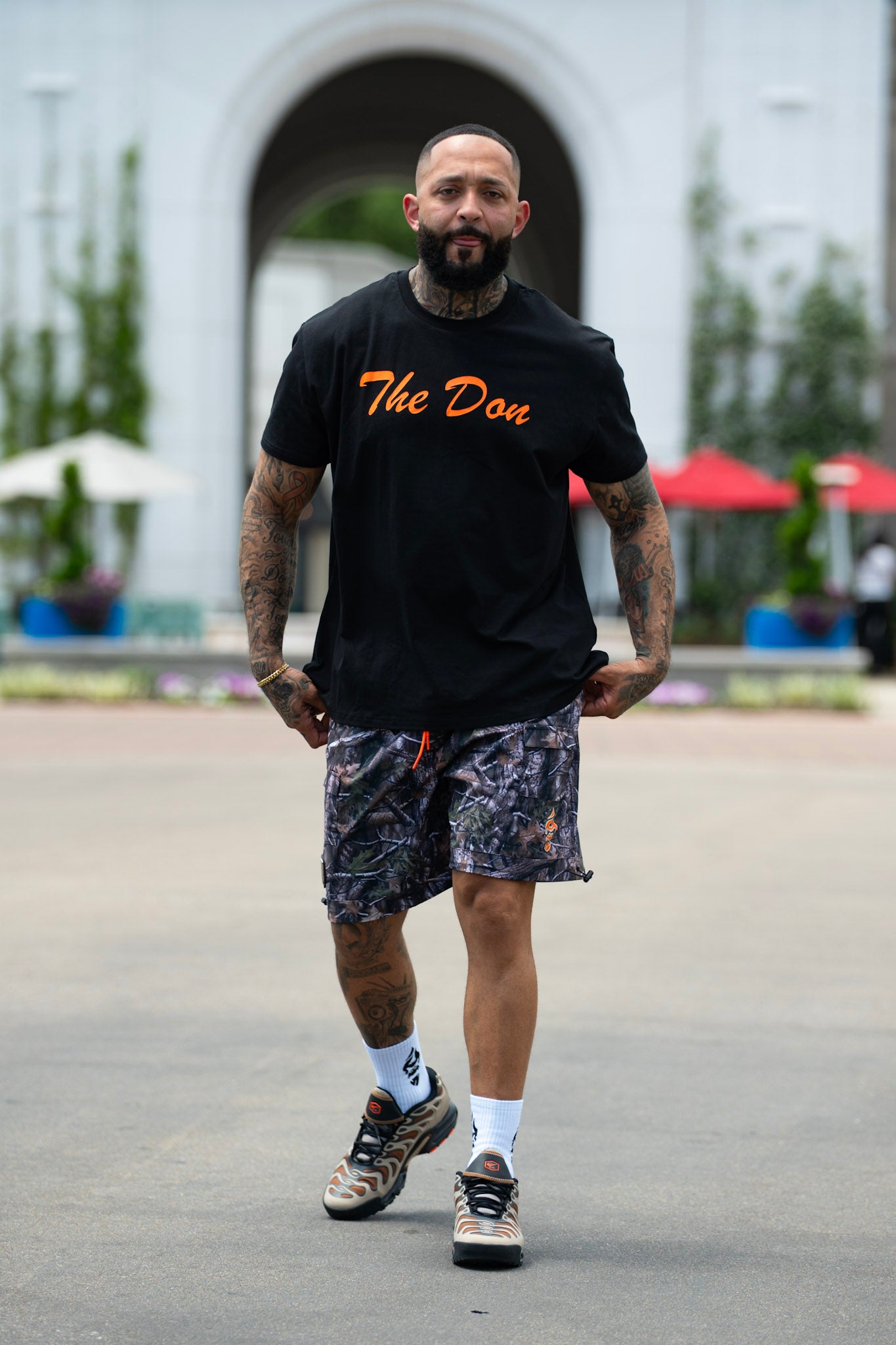 All Natural Ape The Don Tee Shirt  Black/Fluorescent Orange