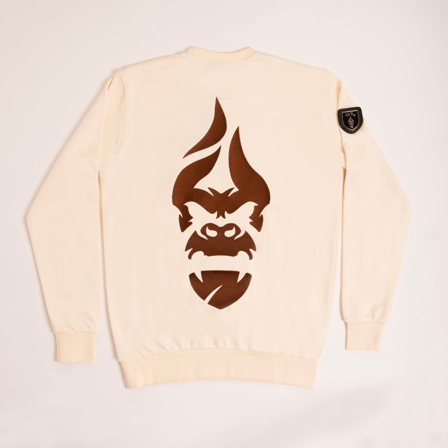 All Natural Ape The Don Crewneck Sweater Cream / Brown