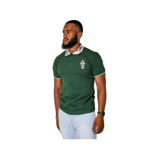 The Don Polo Shirt- Forrest Green/ Nude