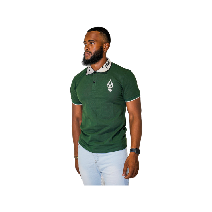 Forrest Green & Nude Polo Shirt