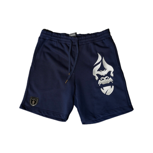 The Don Sweat Shorts- Navy Blue/ White