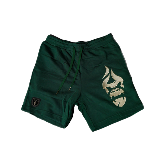 The Don Sweat Shorts- Forrest Green/ Nude