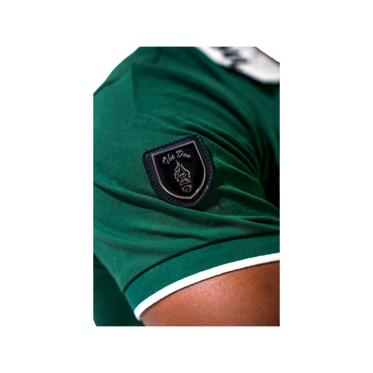 The Don Polo Shirt- Forrest Green/ Nude